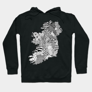 Ireland Doodle Map (for light backgrounds) Hoodie